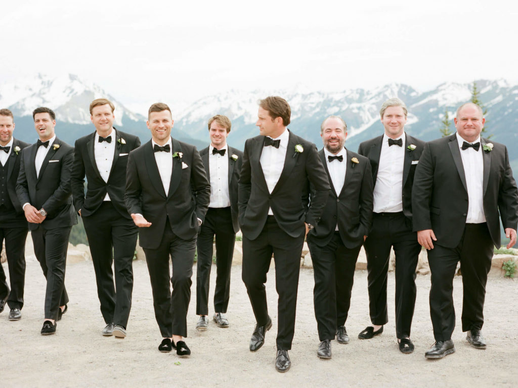 Aspen wedding film photography - groomsmen