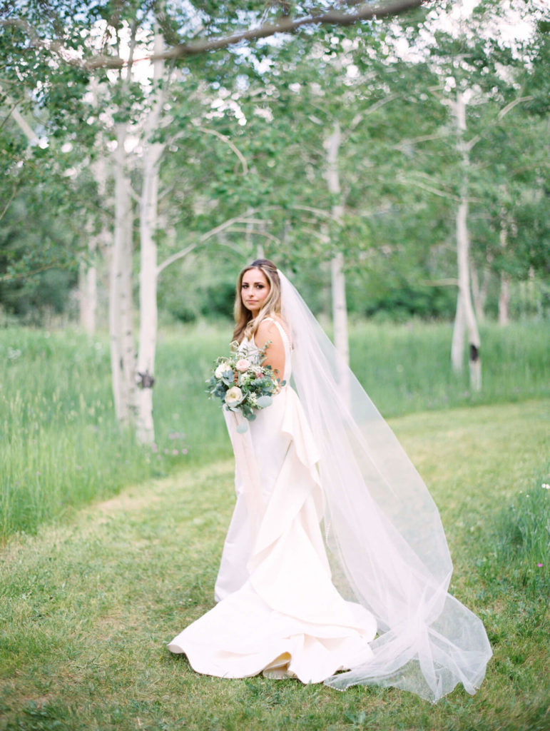 Tara Marolda Aspen Wedding Film photographer - bride at Aspen Meadows