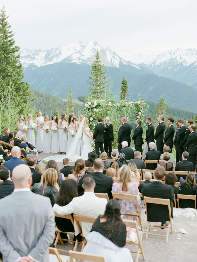 Aspen wedding film photography - ceremony on Aspen Mountain