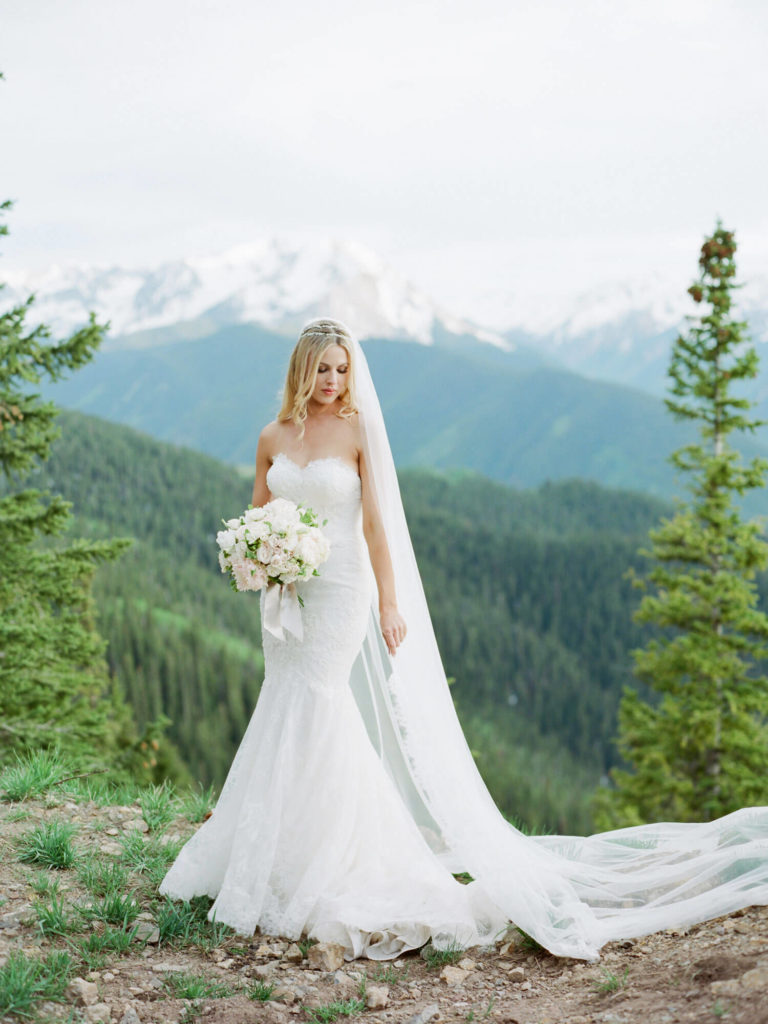 Aspen wedding film photography - bride