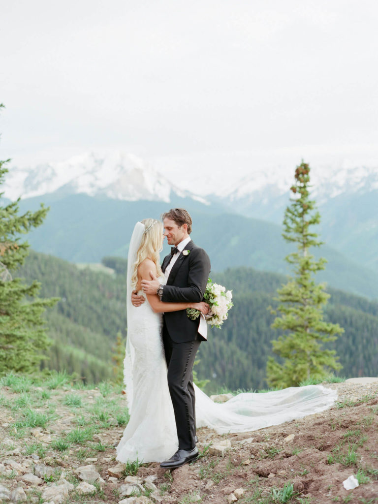 Aspen wedding film photography - bride and groom